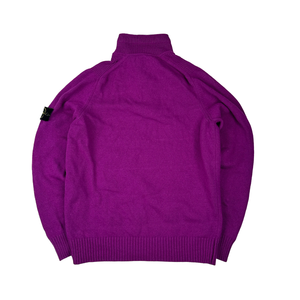 Stone Island 2018 Lambswool Quarter Zip Pullover - Large