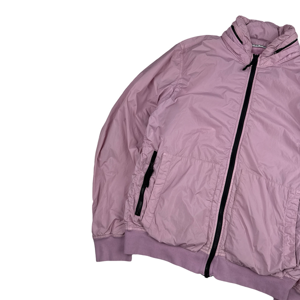 Stone Island 2020 Pink Crinkle Reps Bomber Jacket - Medium