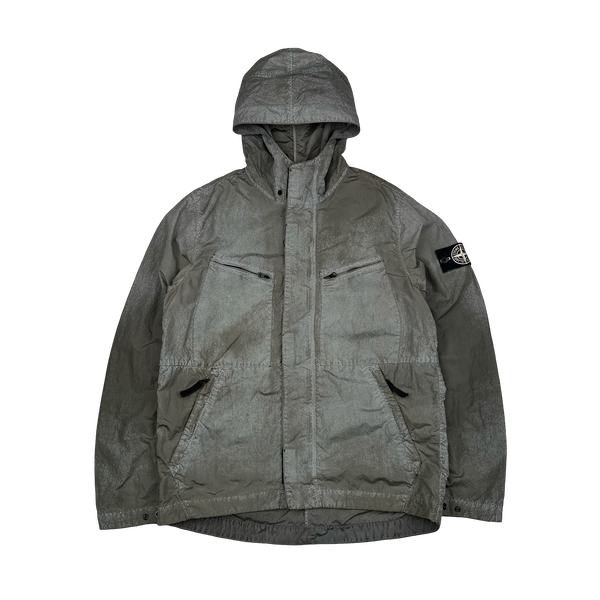 Stone Island 2016 Grey Pixel Reflective Hooded Jacket - Medium