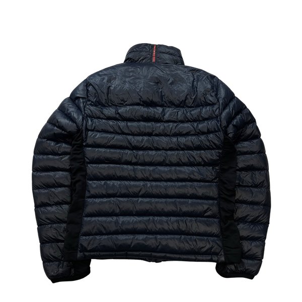 Prada Blue Zipped Puffer Jacket - Medium