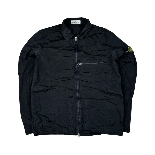 Stone Island 2023 Black Nylon Metal Econyl Overshirt - Large