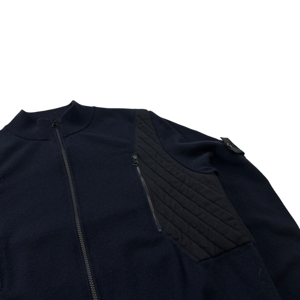 Stone Island Dark Navy Shadow Project Knit Zipped Jumper - XXL