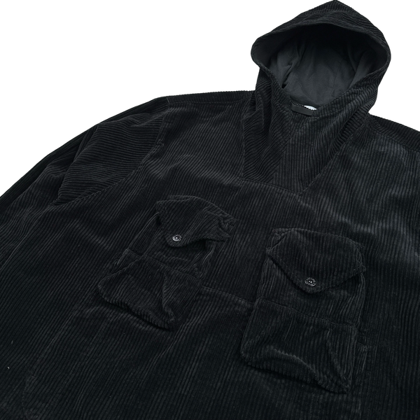 Stone Island 2023 Black Thick Jumbo Corduroy Pullover Smock - XL