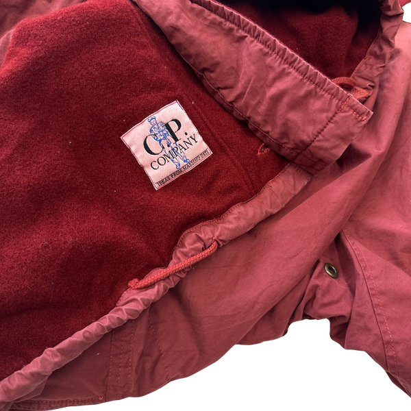 CP Company Red Fleece Lined Ideas From Massimo Osti Green Lens Goggle Jacket - 3XL