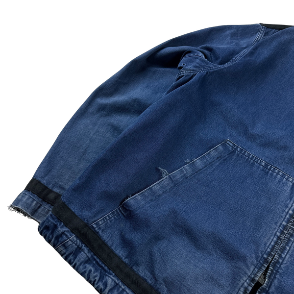 Stone Island Vintage 1997 Blue Denim Zipped Jacket - Medium