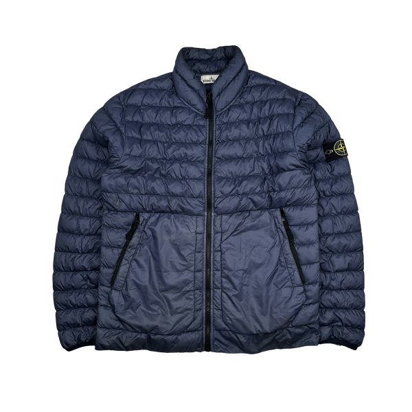 Stone Island 2016 Blue Garment Dyed Down Puffer Jacket - XL
