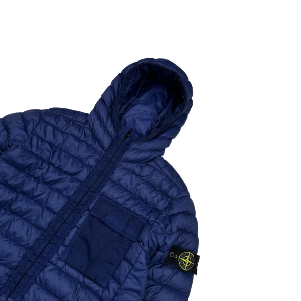 Stone Island 2018 Blue Micro Yarn Down Puffer Jacket - Small