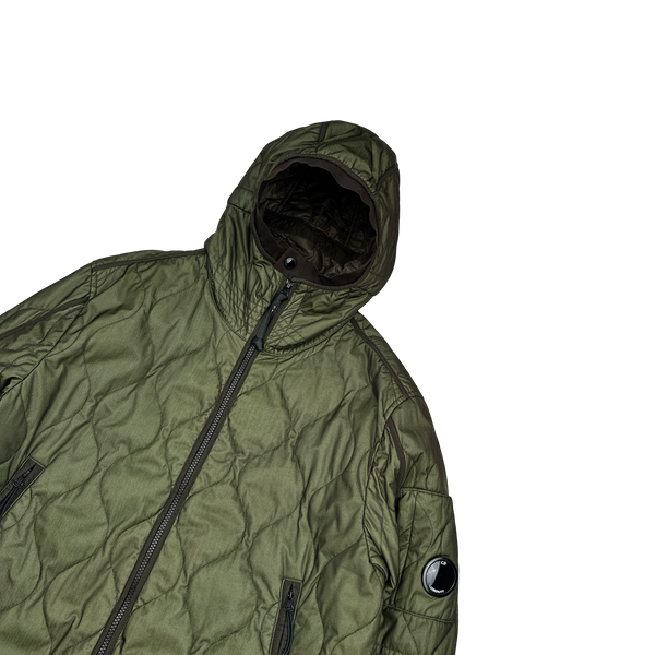 CP Company Green Quilted Bi Mesh Jacket - XL