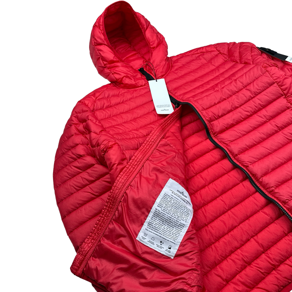Stone Island 2022 Red Loom Woven R Nylon Down TC Puffer - XL