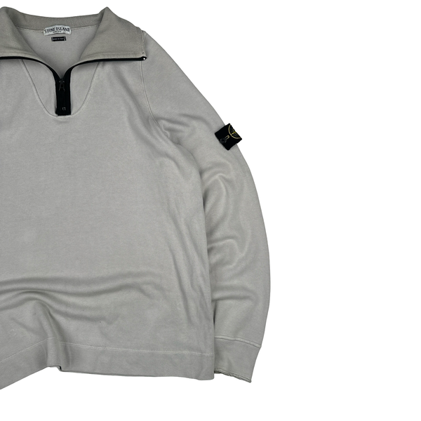 Stone Island 2004 Light Grey Cotton Vintage Pullover Jumper - XL