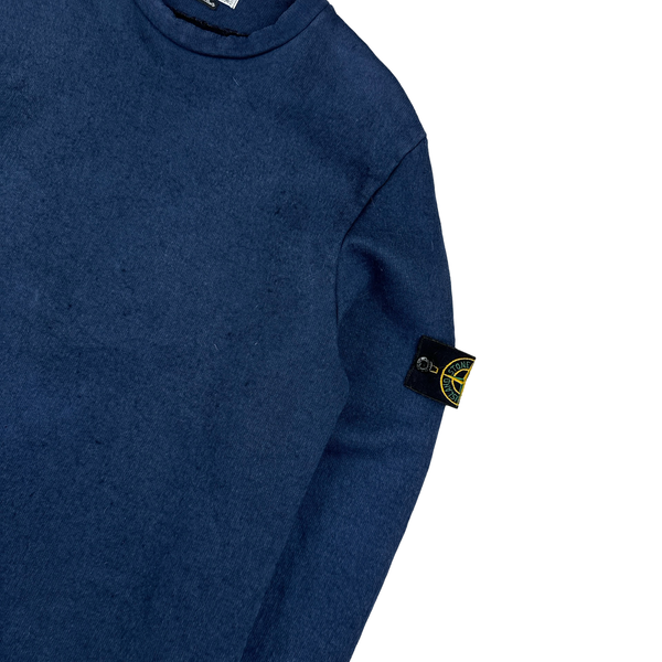 Stone Island AW2000 Wool Blend Blue Crewneck Jumper - XL