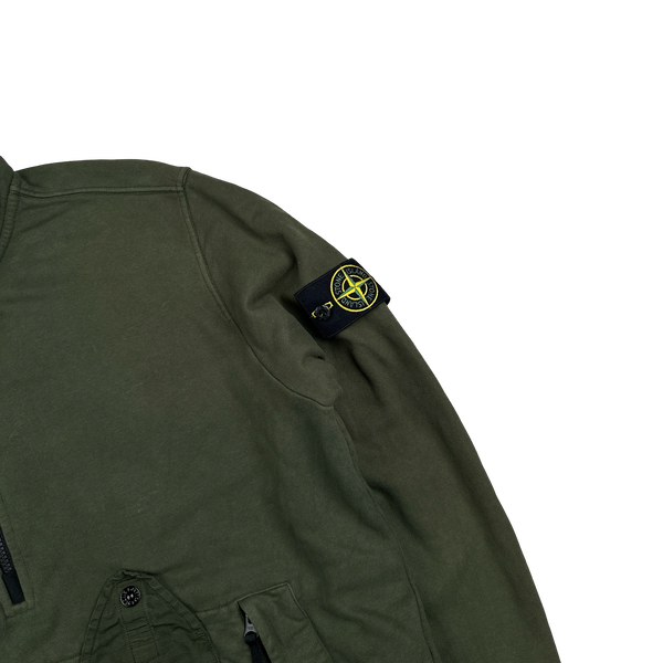 Stone Island 2020 Half Zipped Dark Green Pullover Jumper - XL