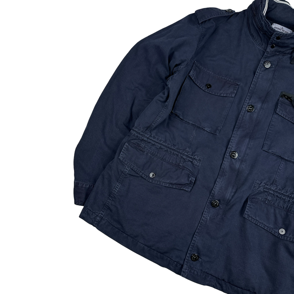 Stone Island 2012 Navy Army Tex Cotton Multi Pocket Field Jacket - XXL