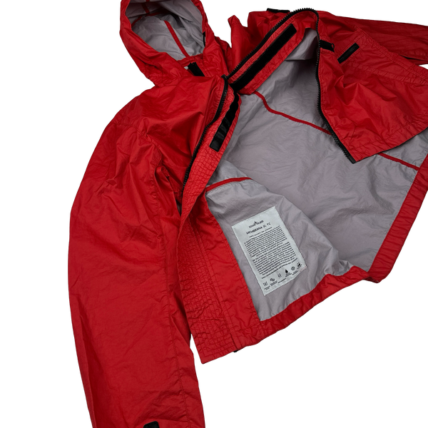 Stone Island 2019 Red Membrana TC 3L Hooded Jacket - Medium