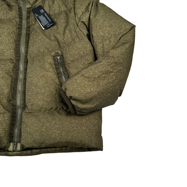 CP Company Khaki Co-Ted Down Filled Goggle Puffer Jacket - XL