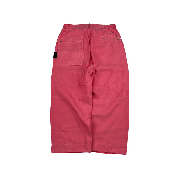 Stone Island Shadow Project Pink Linen Trousers - Medium