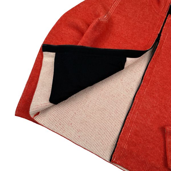 Stone Island 2012 Coral Knit Cotton Blend Lino Flax Zipped Jumper - Large