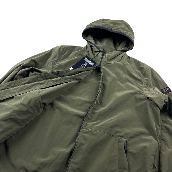 Paul And Shark Green Nylon Hooded Jacket Medium Mat s Island