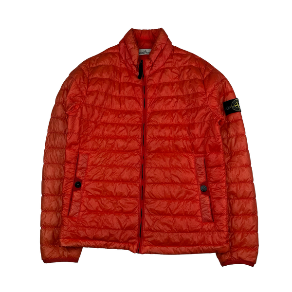 Stone Island Red Garment Dyed Puffer Jacket - Large