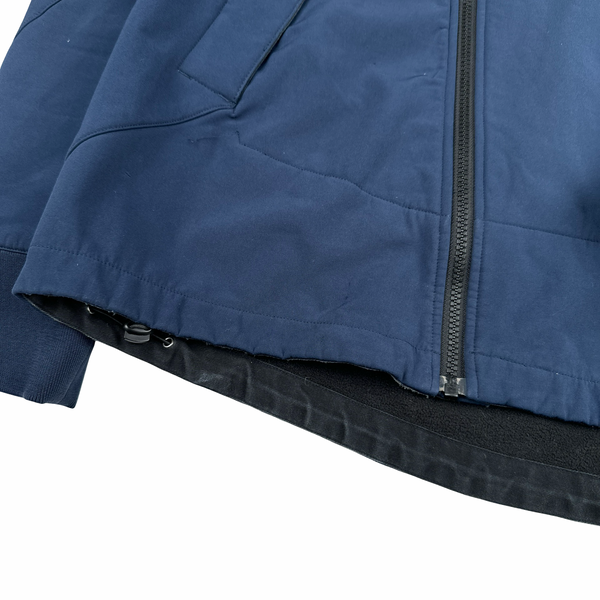CP Company Navy Soft Shell Goggle Asymmetric Zip Jacket - Medium