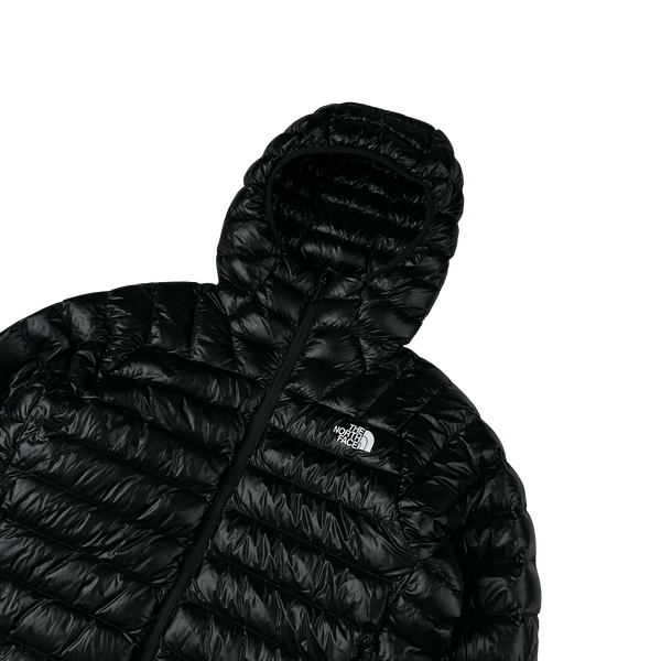 North Face Black Summit Series 800 Down Hooded Puffer Jacket - Large