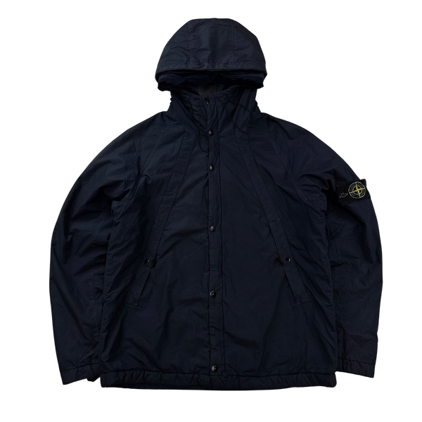 Stone Island Vintage 2003 Quilted Nylon Hooded Jacket - Medium