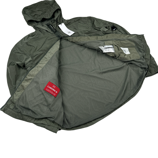 CP Company Green Chrome R Lens Viewer Nylon Multi Chest Pocket Jacket - Large