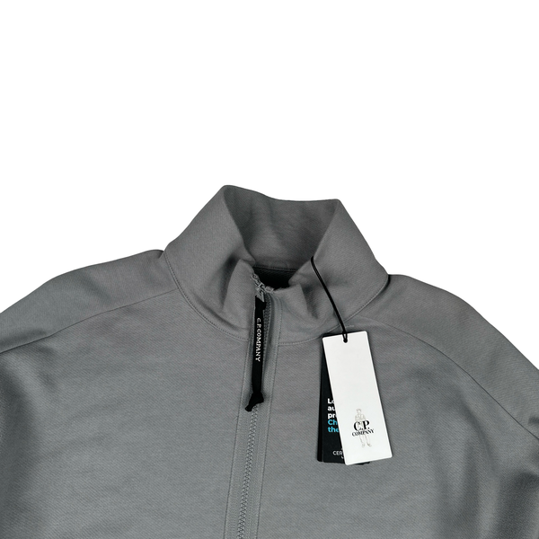 CP Company Cotton Half Zip Grey Lens View Jumper - XL