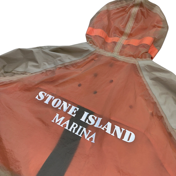Stone Island 2016 Marina Reflective Spellout Mesh Dual Layer Jacket - Medium