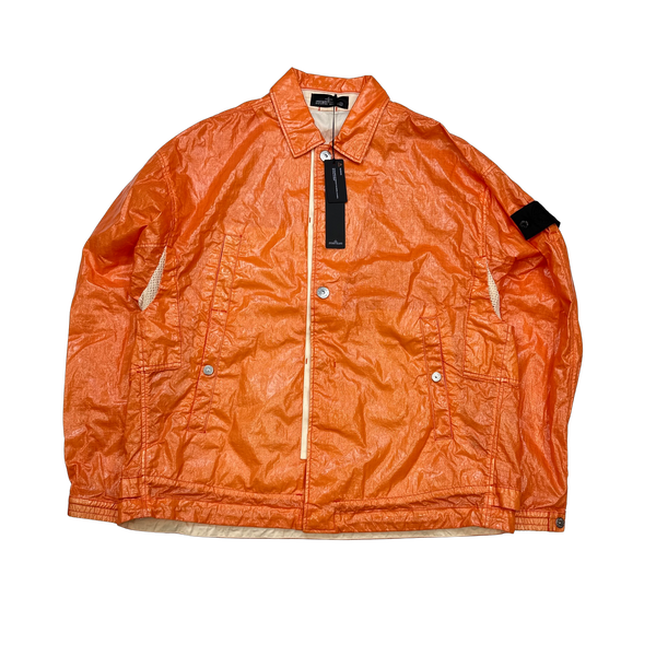 Stone island orange coat on sale