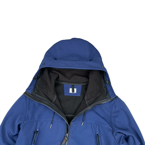 CP Company Deep Blue Soft Shell Goggle Jacket - Large
