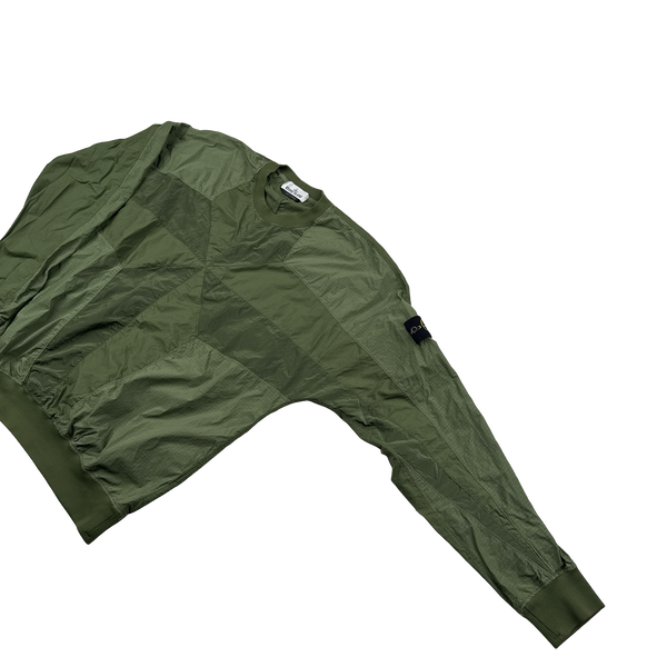 Stone Island 2022 Rip Stop Nylon Metal Compass Crewneck Pullover - Large
