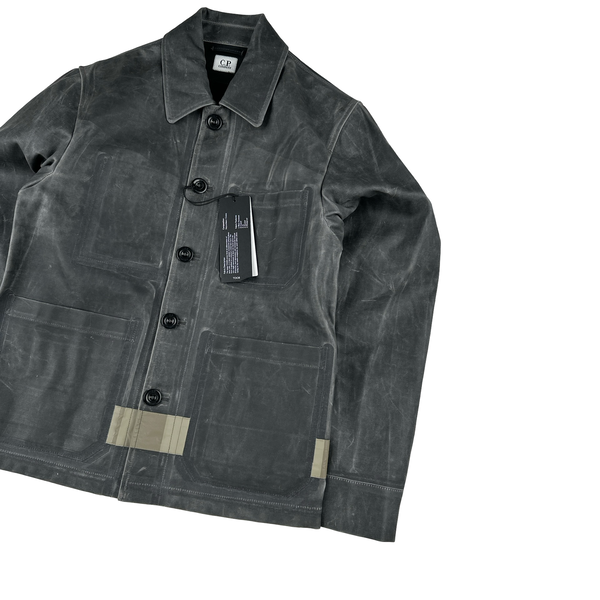 CP Company Grey TOOB Two Spellout Collared Jacket - XS