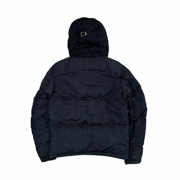 CP Company Blue Down Filled Frosted Nylon Puffer Jacket - Medium