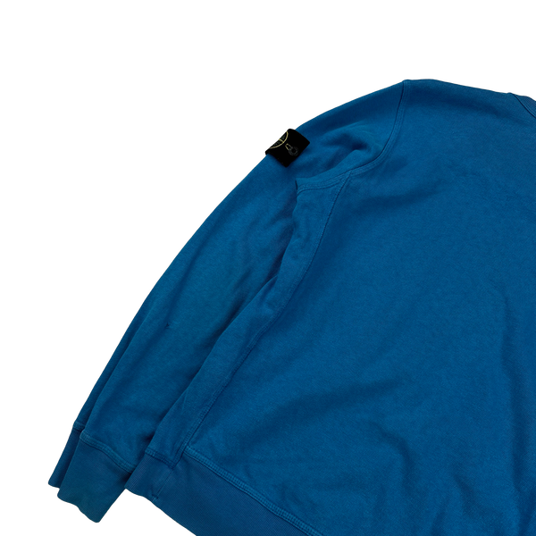 Stone Island 2018 Blue Cotton Crewneck Sweatshirt - Small