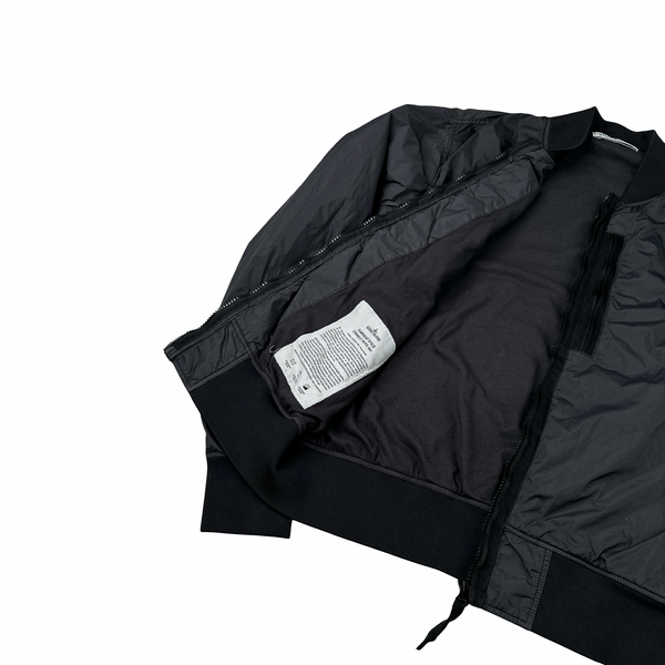 Stone Island 2017 Black Garment Dyed Crinkle Reps Jacket - Small