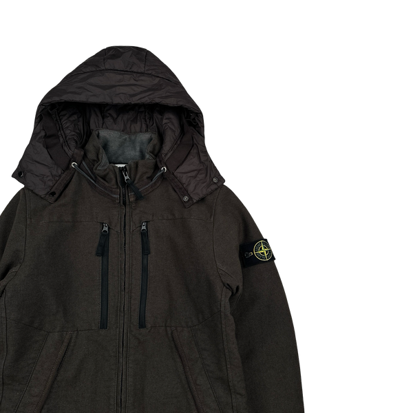 Stone Island 2014 Brown Saia Doppia Faccia Winter Jacket - Small