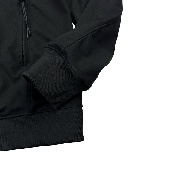CP Company Black Soft Shell Lens View Jacket - Large