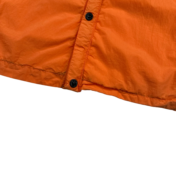 Stone Island 2015 Orange Nylon Metal Hooded Overshirt - Large