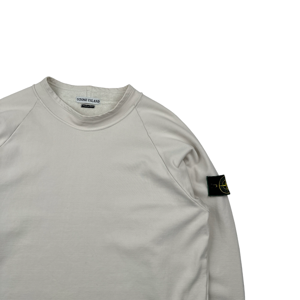Stone Island Vintage 1998 White Poly Cotton Pullover Jumper - Large
