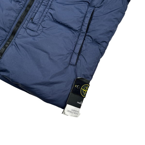 Stone Island 2020 Garment Dyed Crinkle Reps Down Filled Gilet - XXL
