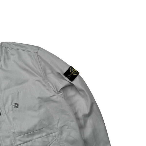 Stone Island 2022 Grey Workwear R Gabardine 3/1 Cotton Jacket