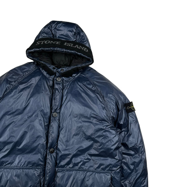 Stone Island 2018 Blue Pertex Quantum Y Down Long Puffer - Medium