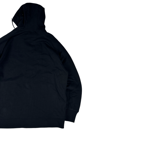 CP Company Black Cotton Goggle Hoodie - 3XL