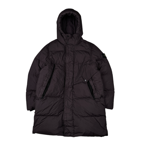 Stone Island 2023 Plum Garment Dyed Crinkle Reps Down Puffer - Large