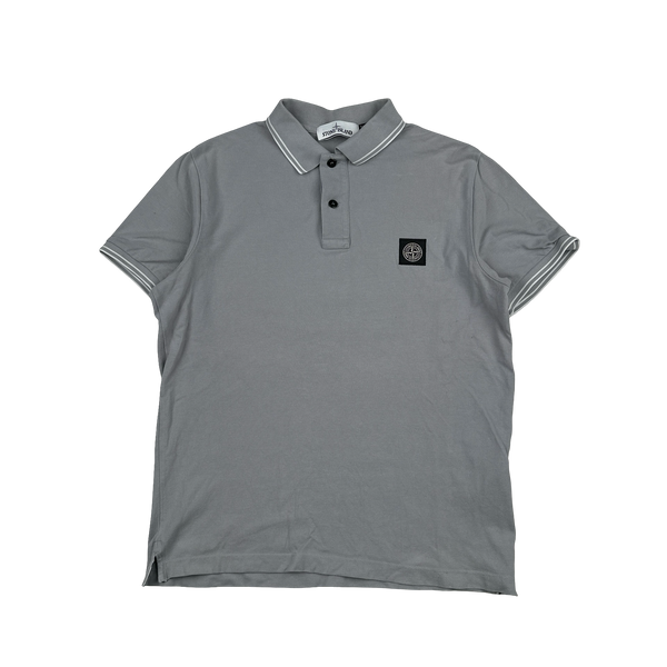 Stone Island 2021 Grey Short Sleeve Polo Shirt - Large