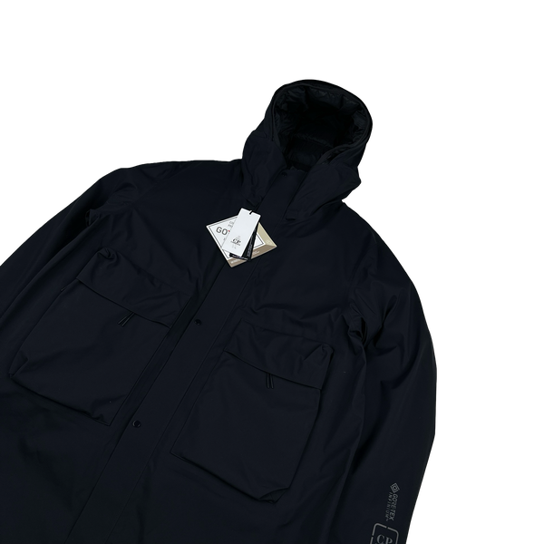 CP Company Black Gore G-Type Ripstop Down Lined Long Jacket - XXL
