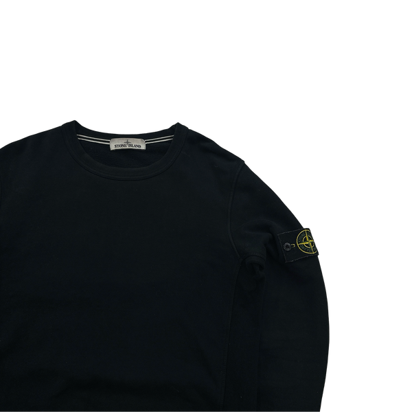 Stone Island Black Cotton Crewneck Sweatshirt - Small