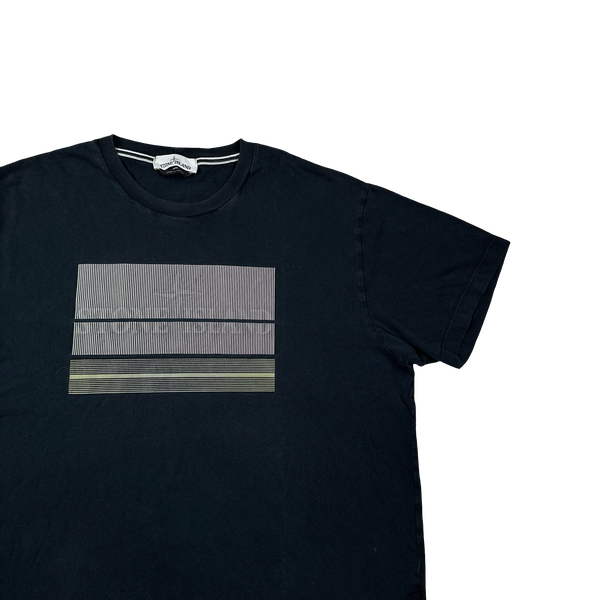 Stone Island Navy 3D Rubber Logo T Shirt - 3XL