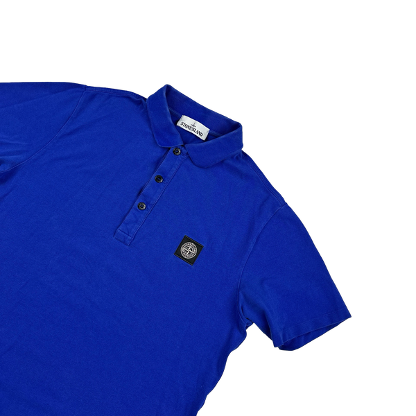 Stone Island 2016 Blue Cotton Polo Shirt - Large